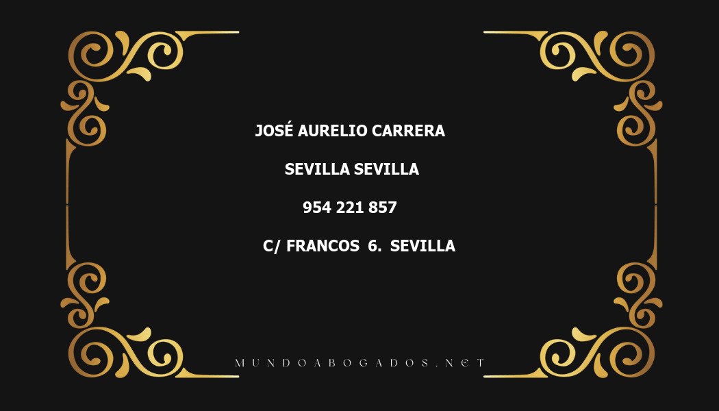 abogado José Aurelio Carrera en la localidad de Sevilla