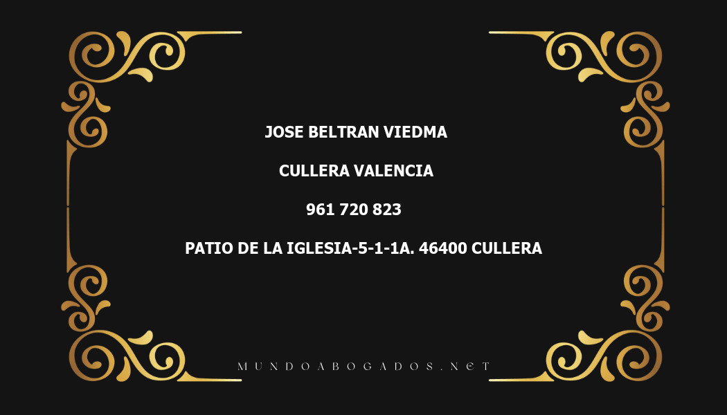 abogado Jose Beltran Viedma en la localidad de Cullera