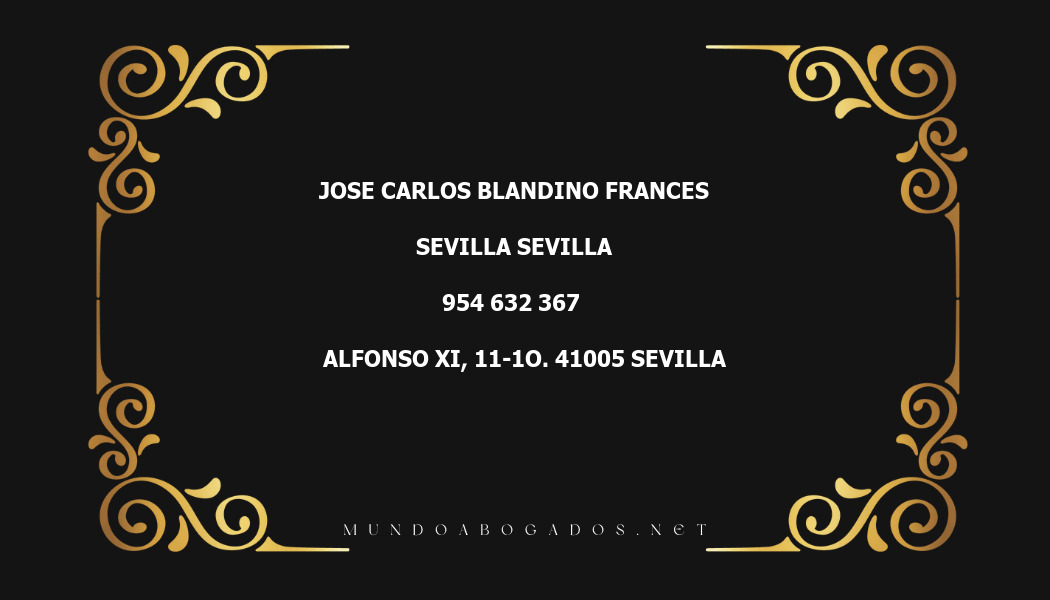 abogado Jose Carlos Blandino Frances en la localidad de Sevilla