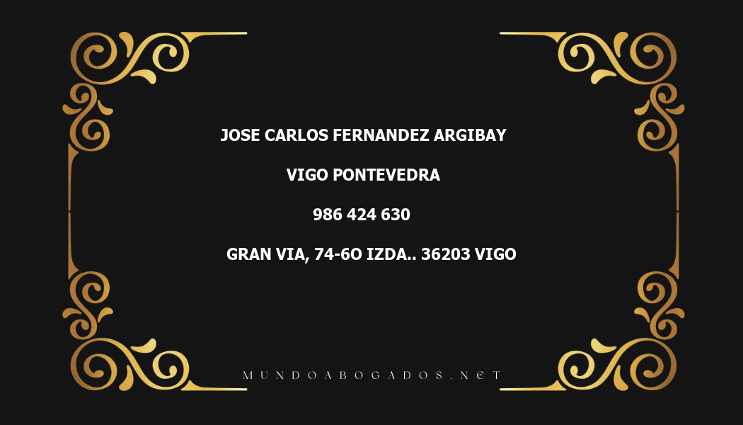 abogado Jose Carlos Fernandez Argibay en la localidad de Vigo