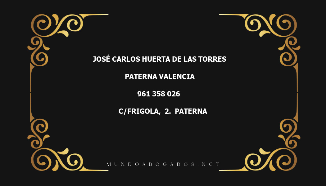 abogado José Carlos Huerta De Las Torres en la localidad de Paterna