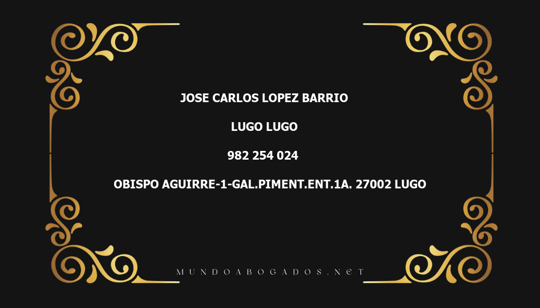 abogado Jose Carlos Lopez Barrio en la localidad de Lugo