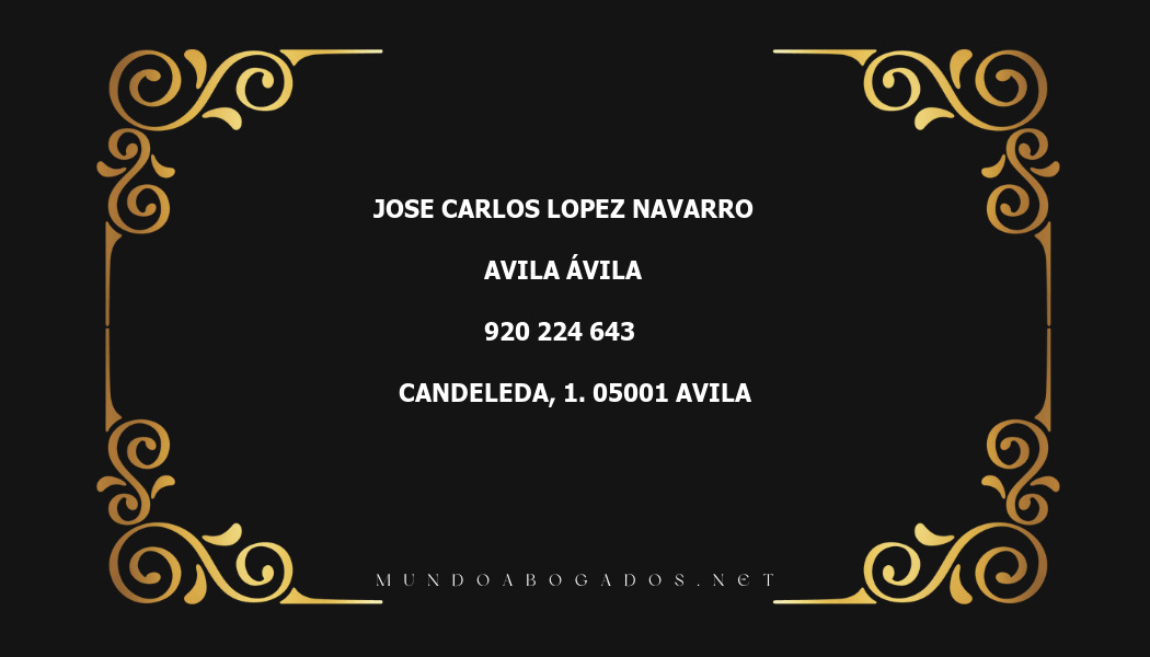 abogado Jose Carlos Lopez Navarro en la localidad de Avila