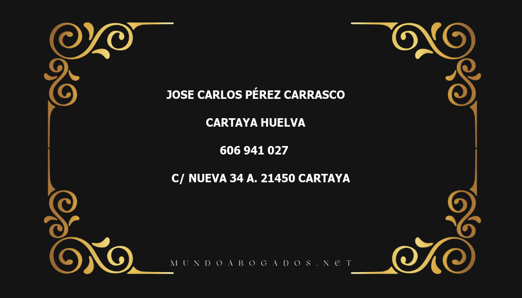 abogado Jose Carlos Pérez Carrasco en la localidad de Cartaya