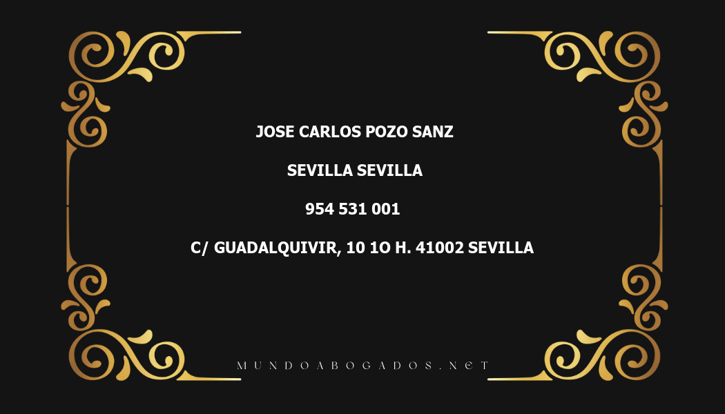 abogado Jose Carlos Pozo Sanz en la localidad de Sevilla