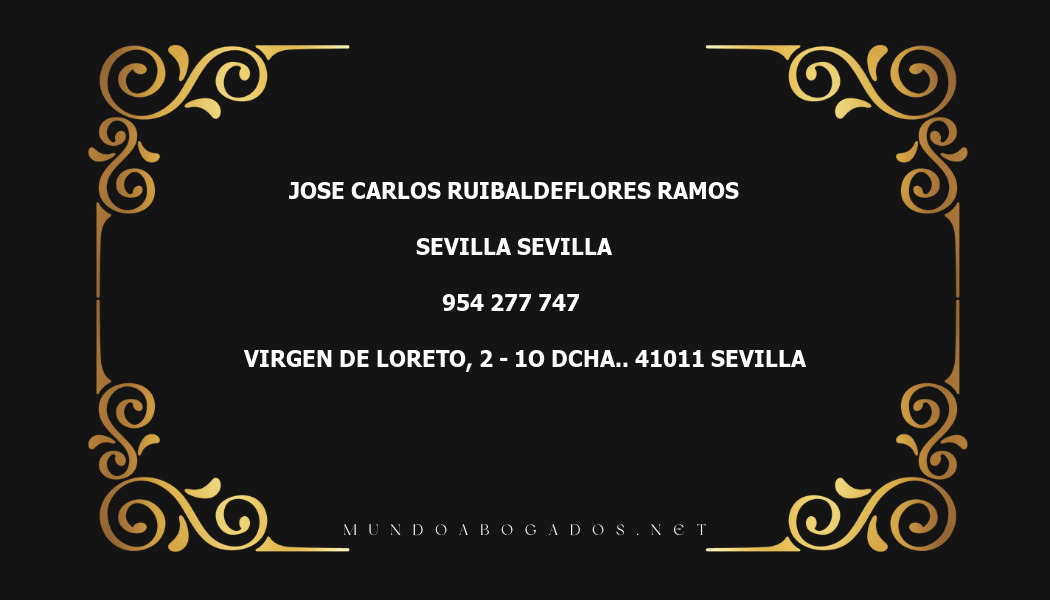 abogado Jose Carlos Ruibaldeflores Ramos en la localidad de Sevilla