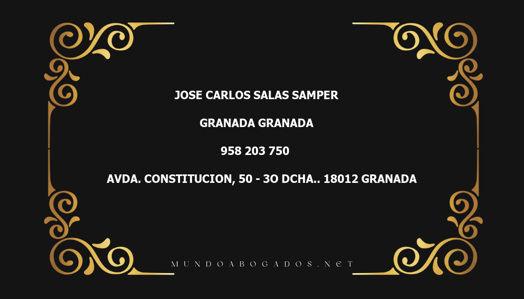 abogado Jose Carlos Salas Samper en la localidad de Granada