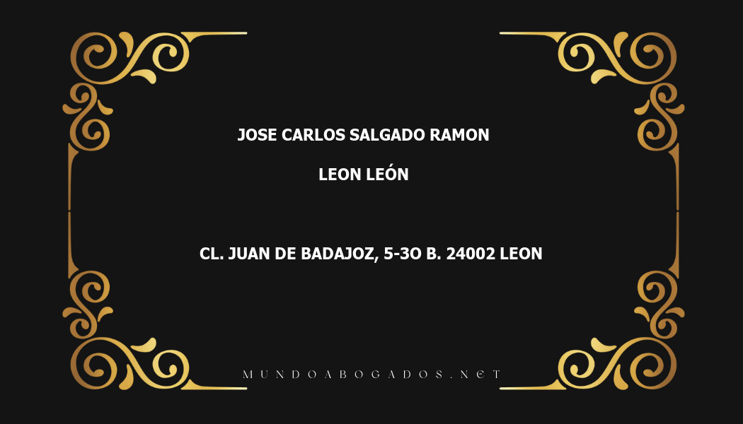 abogado Jose Carlos Salgado Ramon en la localidad de Leon