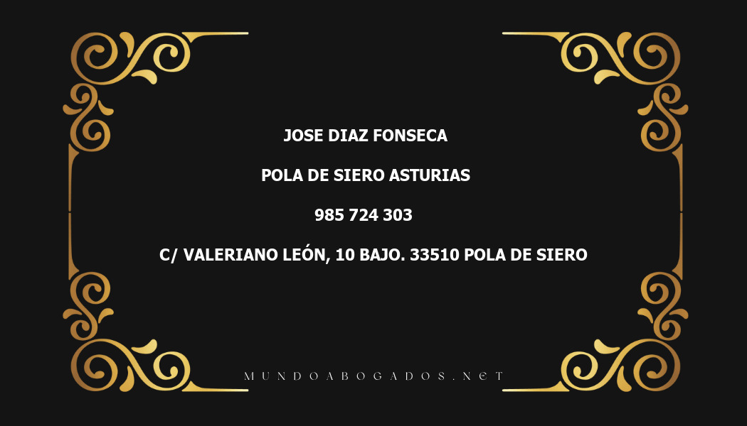 abogado Jose Diaz Fonseca en la localidad de Pola de Siero