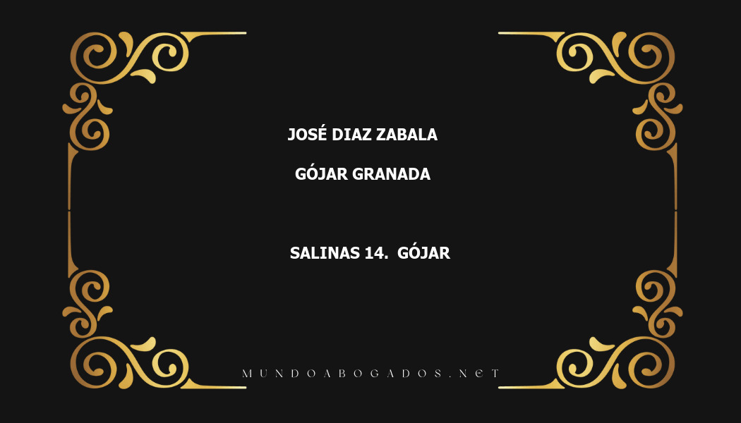 abogado José Diaz Zabala en la localidad de Gójar