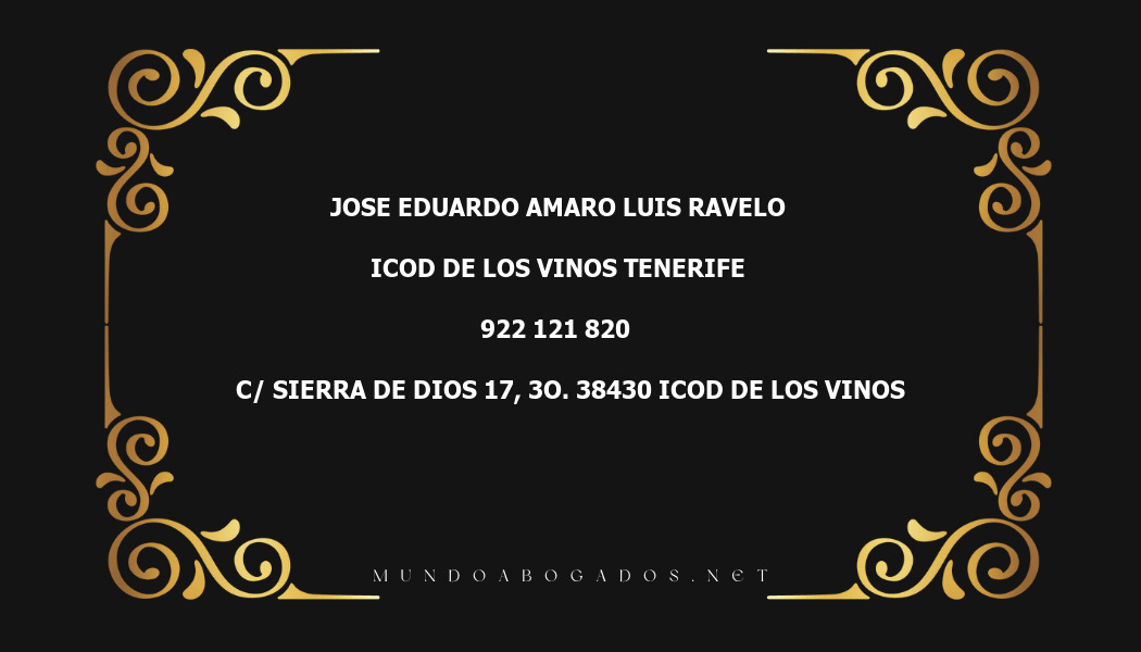 abogado Jose Eduardo Amaro Luis Ravelo en la localidad de ICOD DE LOS VINOS