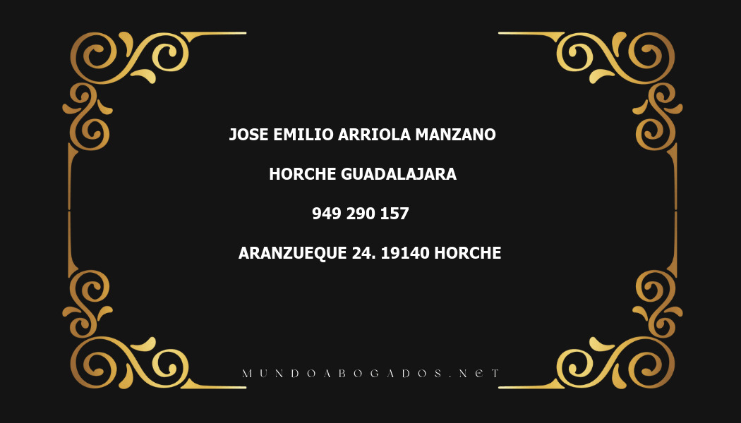 abogado Jose Emilio Arriola Manzano en la localidad de Horche