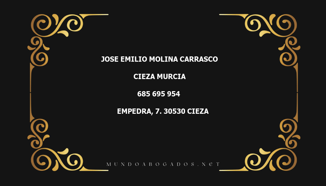 abogado Jose Emilio Molina Carrasco en la localidad de Cieza