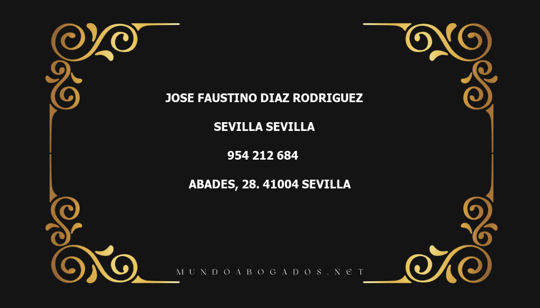 abogado Jose Faustino Diaz Rodriguez en la localidad de Sevilla