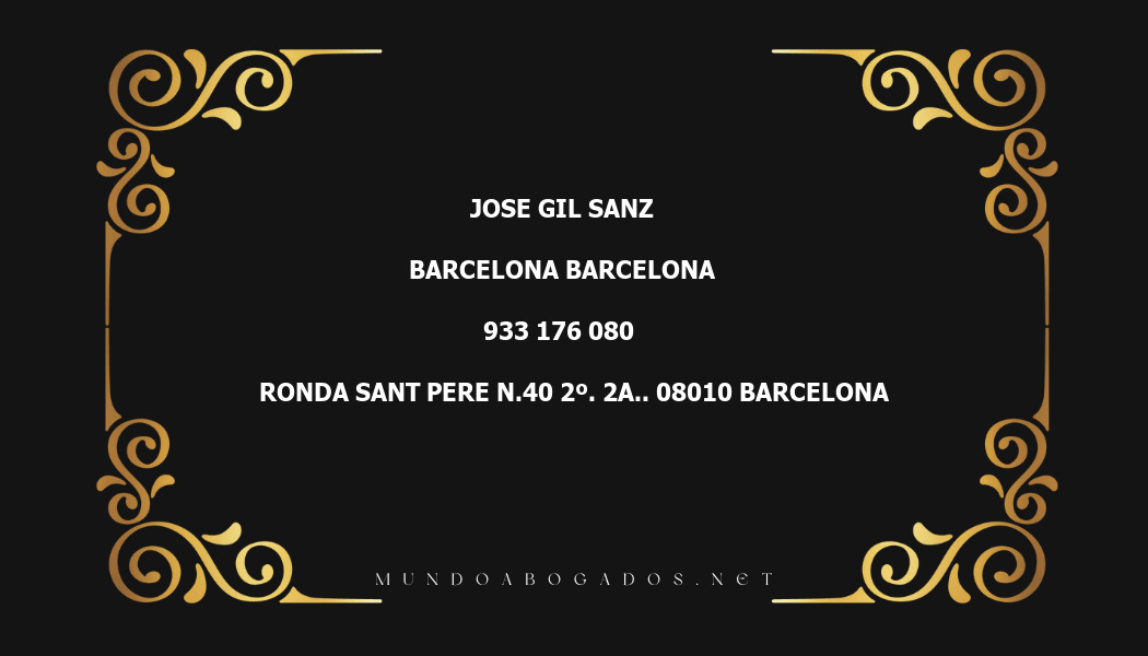 abogado Jose Gil Sanz en la localidad de Barcelona