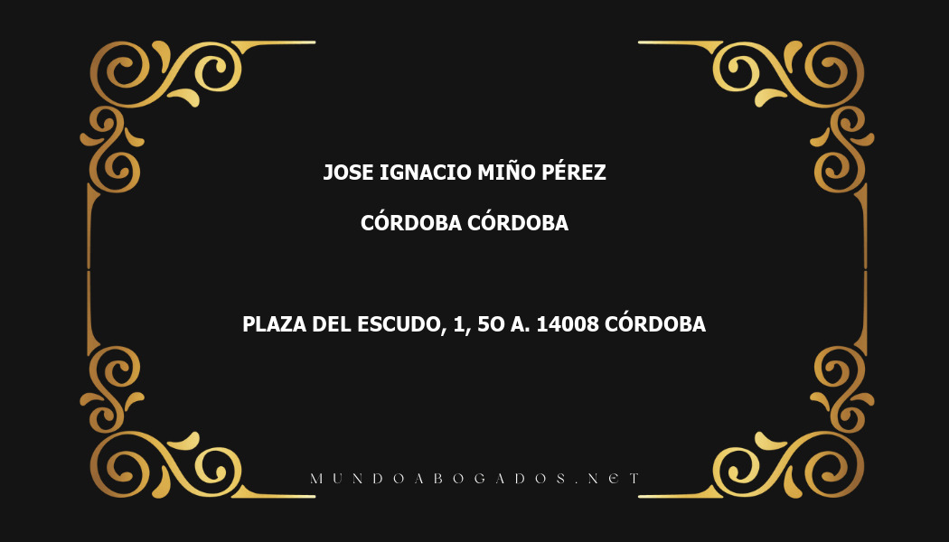 abogado Jose Ignacio Miño Pérez en la localidad de Córdoba