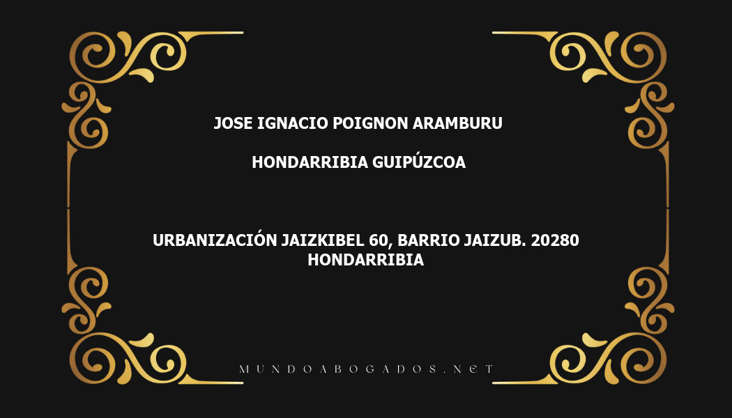 abogado Jose Ignacio Poignon Aramburu en la localidad de Hondarribia