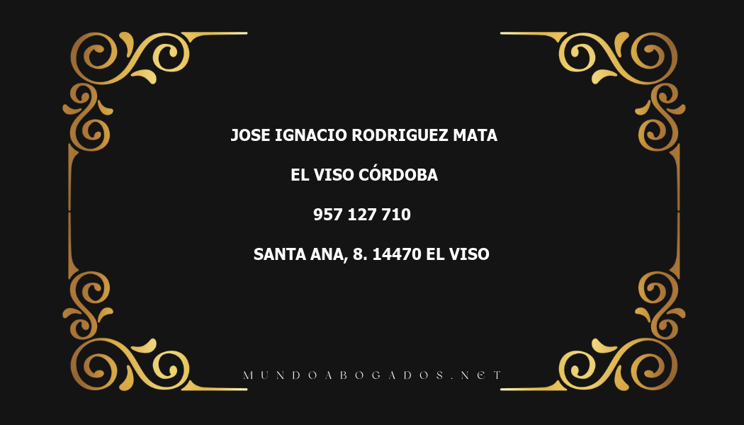 abogado Jose Ignacio Rodriguez Mata en la localidad de El Viso