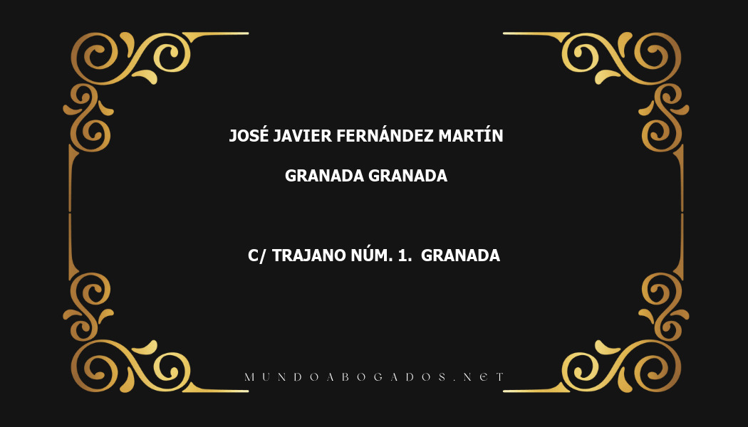 abogado José Javier Fernández Martín en la localidad de Granada