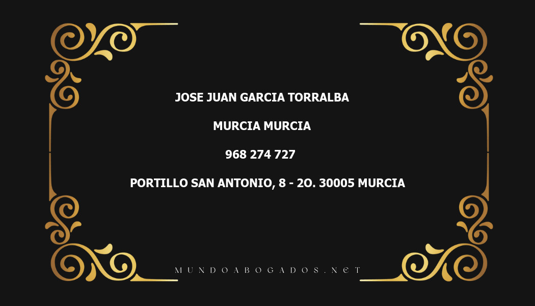 abogado Jose Juan Garcia Torralba en la localidad de Murcia