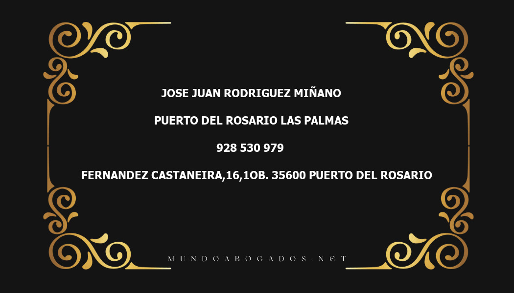 abogado Jose Juan Rodriguez Miñano en la localidad de Puerto del Rosario