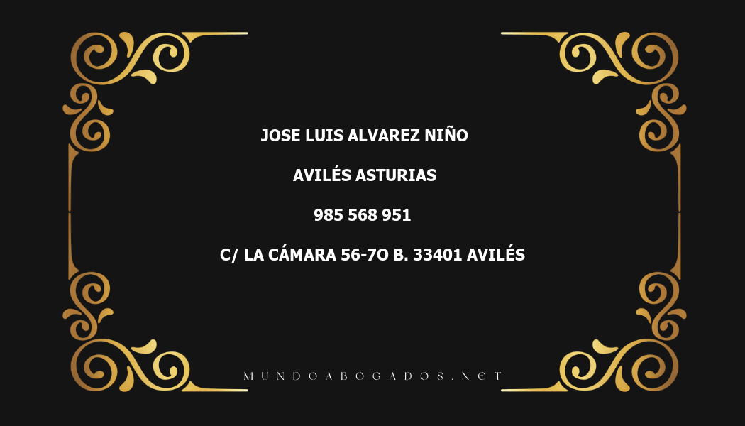 abogado Jose Luis Alvarez Niño en la localidad de Avilés