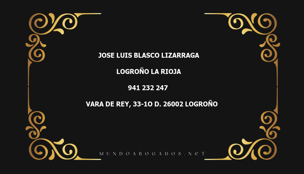 abogado Jose Luis Blasco Lizarraga en la localidad de Logroño