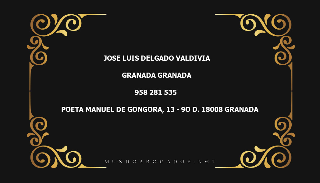 abogado Jose Luis Delgado Valdivia en la localidad de Granada