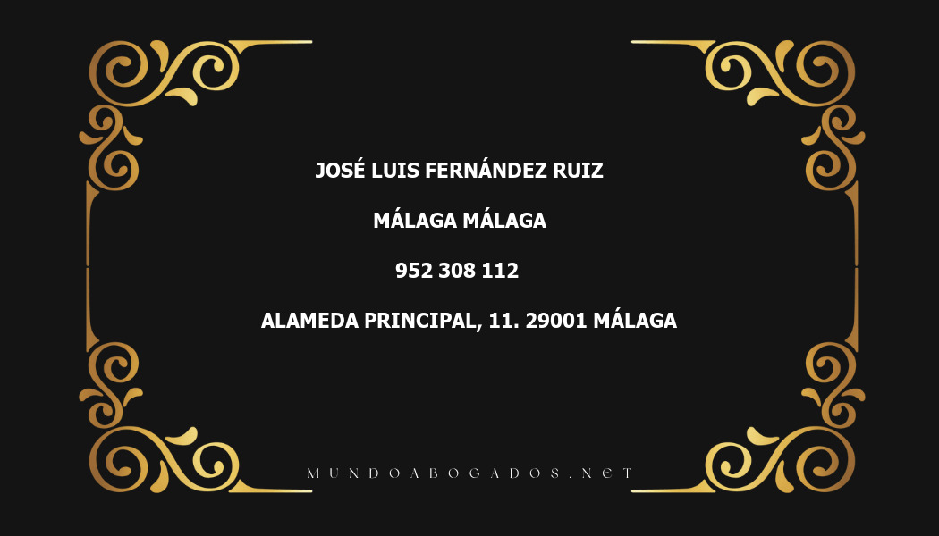 abogado José Luis Fernández Ruiz en la localidad de Málaga