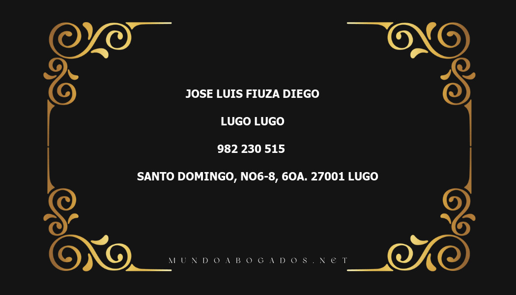 abogado Jose Luis Fiuza Diego en la localidad de Lugo