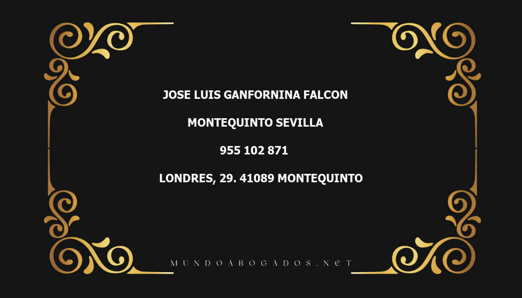 abogado Jose Luis Ganfornina Falcon en la localidad de Montequinto