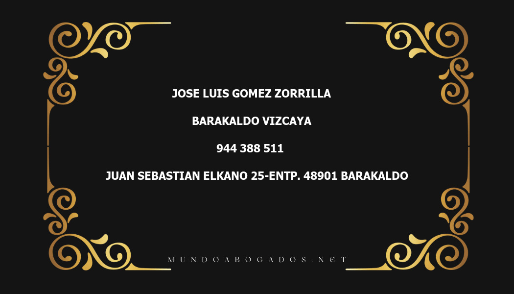 abogado Jose Luis Gomez Zorrilla en la localidad de Barakaldo