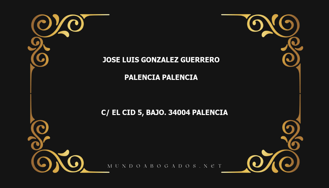 abogado Jose Luis Gonzalez Guerrero en la localidad de Palencia