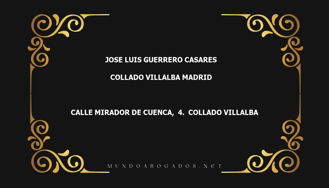 abogado Jose Luis Guerrero Casares en la localidad de Collado Villalba