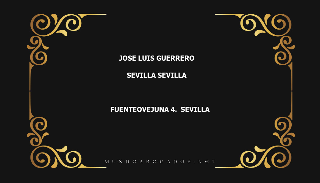 abogado Jose Luis Guerrero en la localidad de Sevilla