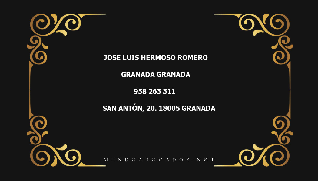 abogado Jose Luis Hermoso Romero en la localidad de Granada