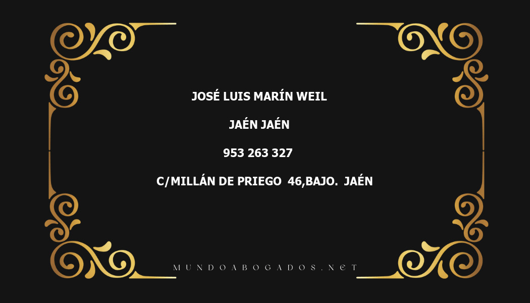 abogado José Luis Marín Weil en la localidad de Jaén