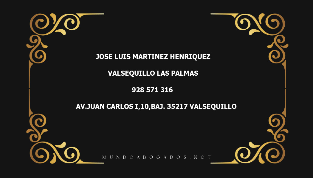 abogado Jose Luis Martinez Henriquez en la localidad de Valsequillo