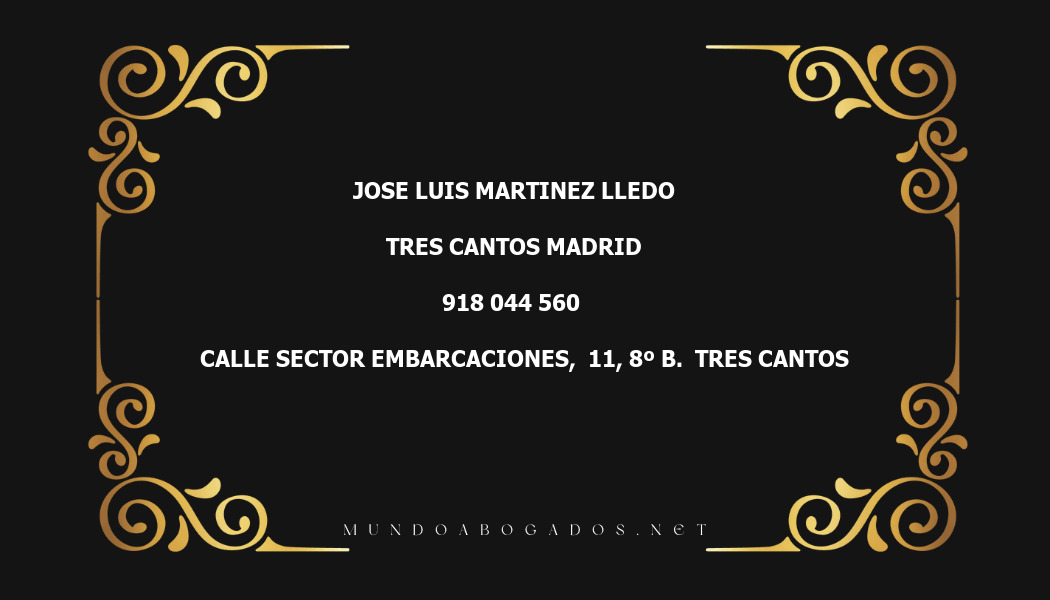 abogado Jose Luis Martinez Lledo en la localidad de Tres Cantos