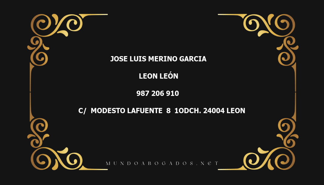 abogado Jose Luis Merino Garcia en la localidad de Leon