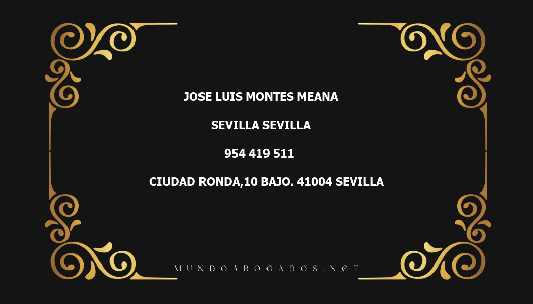 abogado Jose Luis Montes Meana en la localidad de Sevilla