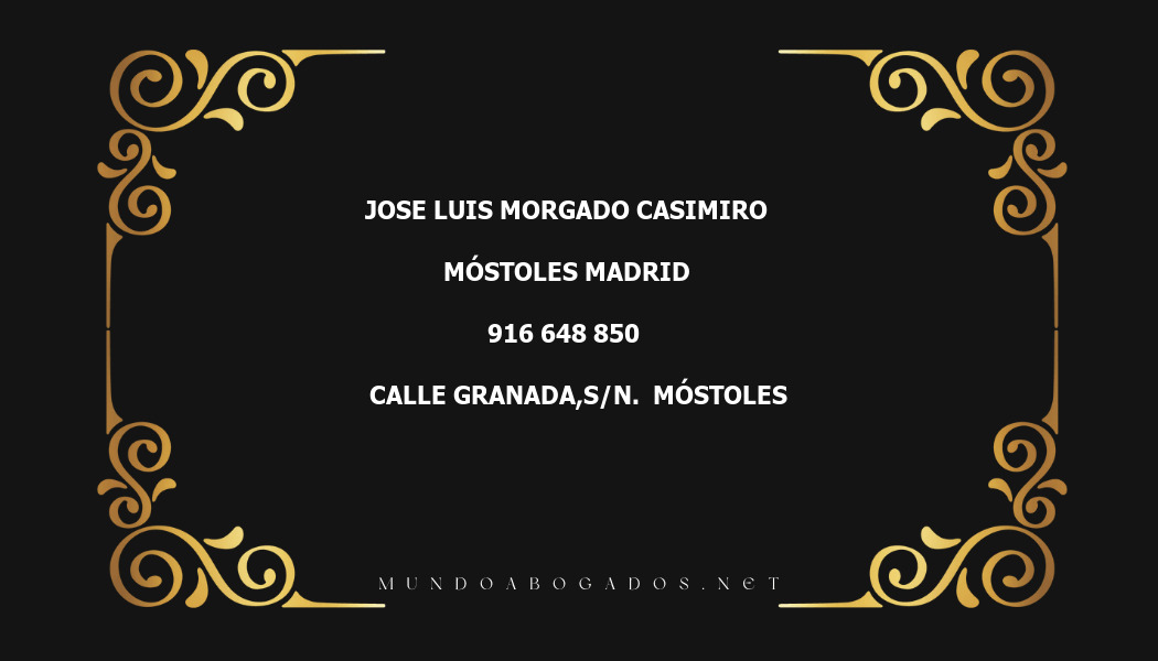 abogado Jose Luis Morgado Casimiro en la localidad de Móstoles