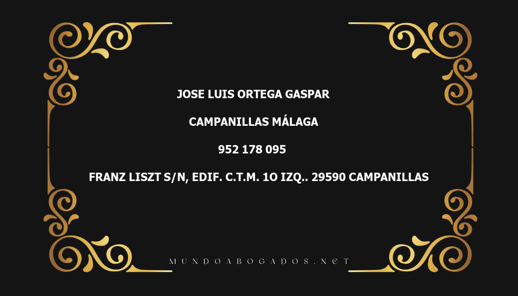 abogado Jose Luis Ortega Gaspar en la localidad de Campanillas