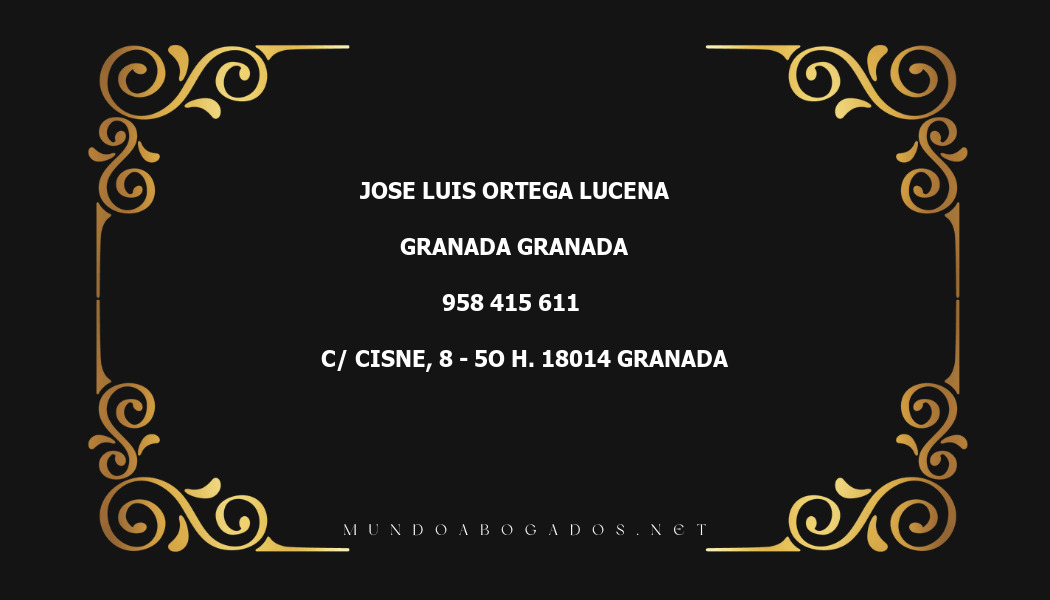 abogado Jose Luis Ortega Lucena en la localidad de Granada