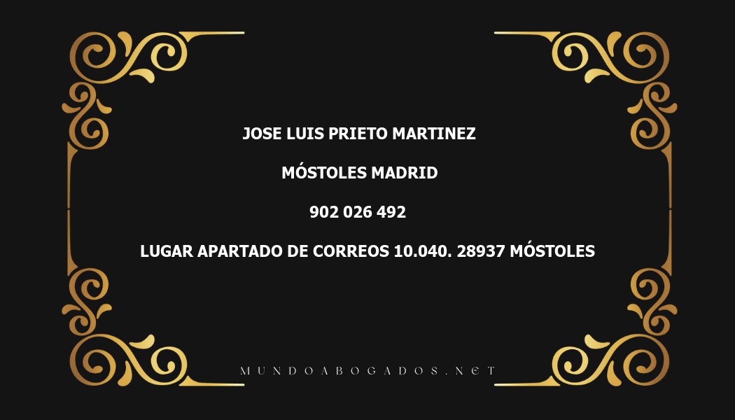 abogado Jose Luis Prieto Martinez en la localidad de Móstoles