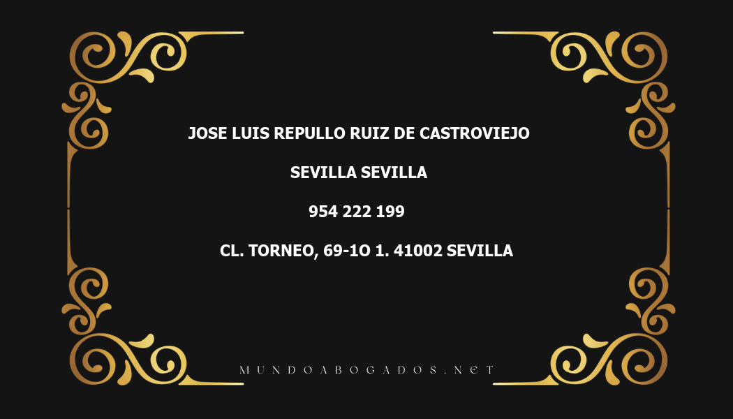 abogado Jose Luis Repullo Ruiz De Castroviejo en la localidad de Sevilla