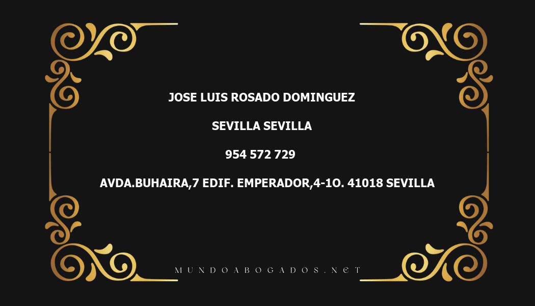 abogado Jose Luis Rosado Dominguez en la localidad de Sevilla