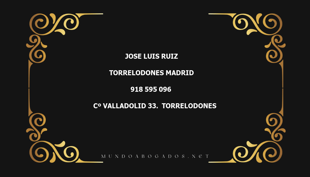 abogado Jose Luis Ruiz en la localidad de Torrelodones