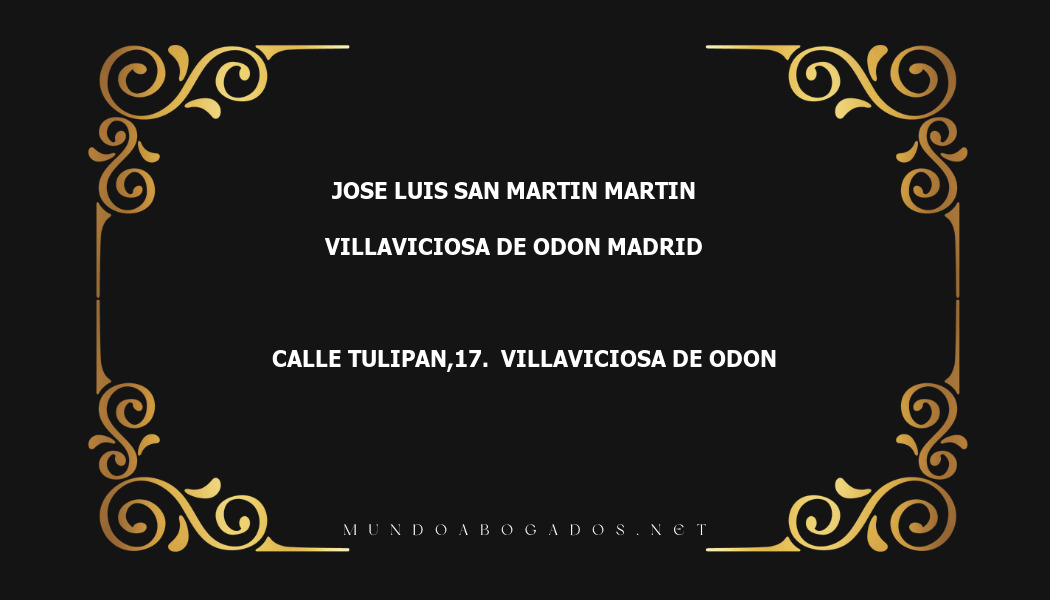 abogado Jose Luis San Martin Martin en la localidad de Villaviciosa de Odon