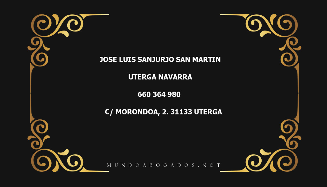 abogado Jose Luis Sanjurjo San Martin en la localidad de Uterga